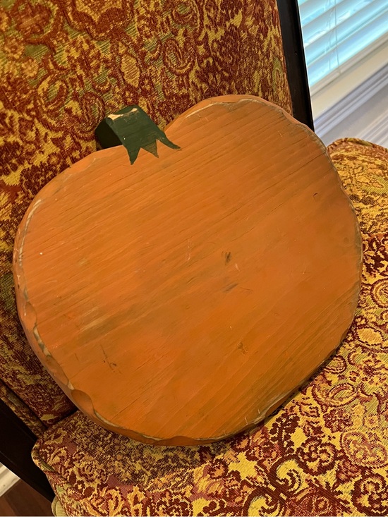 Other - Handcrafted Orange Wooden Pumpkin Fall Halloween Thanksgiving decor Accent